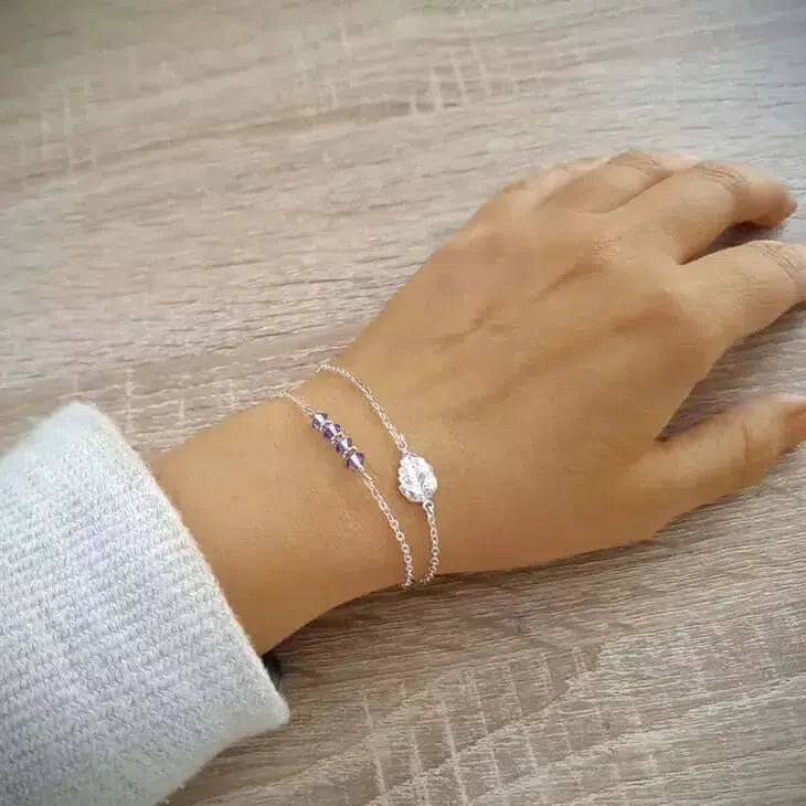 Gioielli artigianali Bracciale Swarovski Leaf