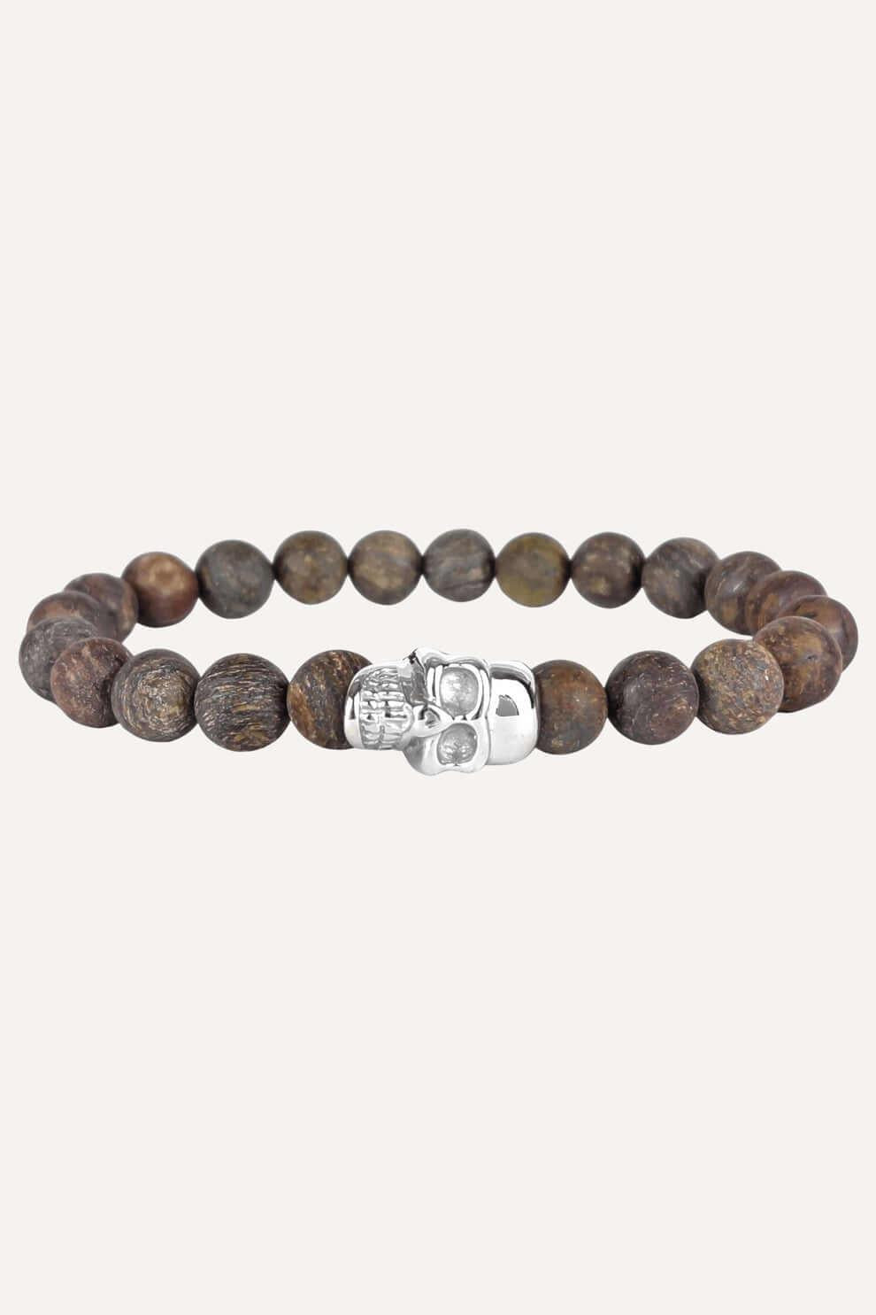 Gioielli artigianali Bracciale Stone Basics matt teschio