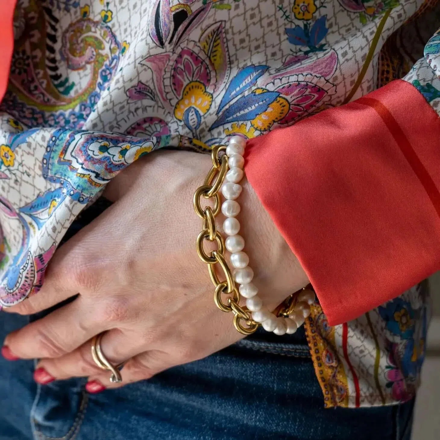 Gioielli artigianali Bracciale doppio perle