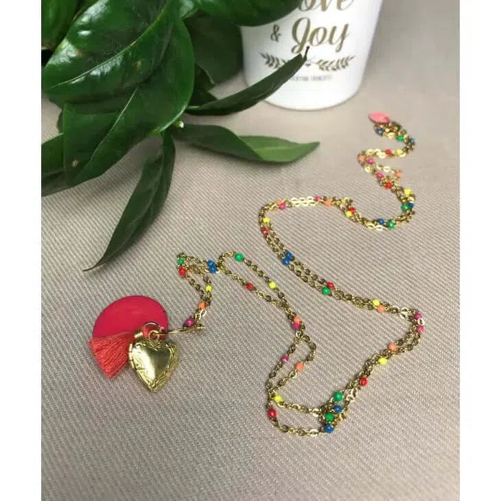 Gioielli artigianali Collana My Tiny Heart Pink