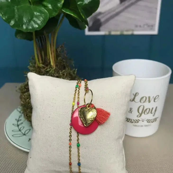 Gioielli artigianali Collana My Tiny Heart Pink