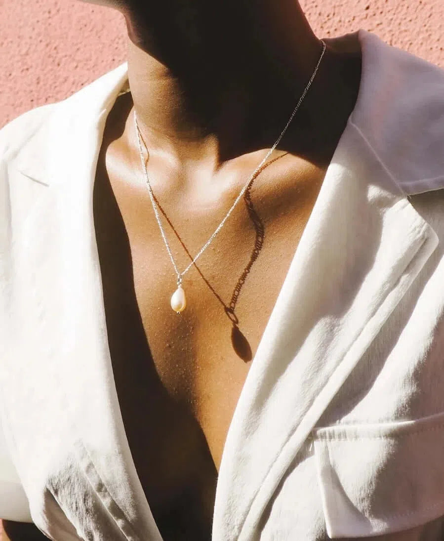 Gioielli artigianali Ciondola CARA pearl