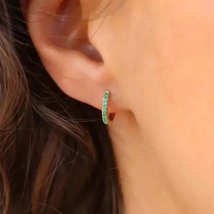 Gioielli artigianali Orecchini Creole Verdi