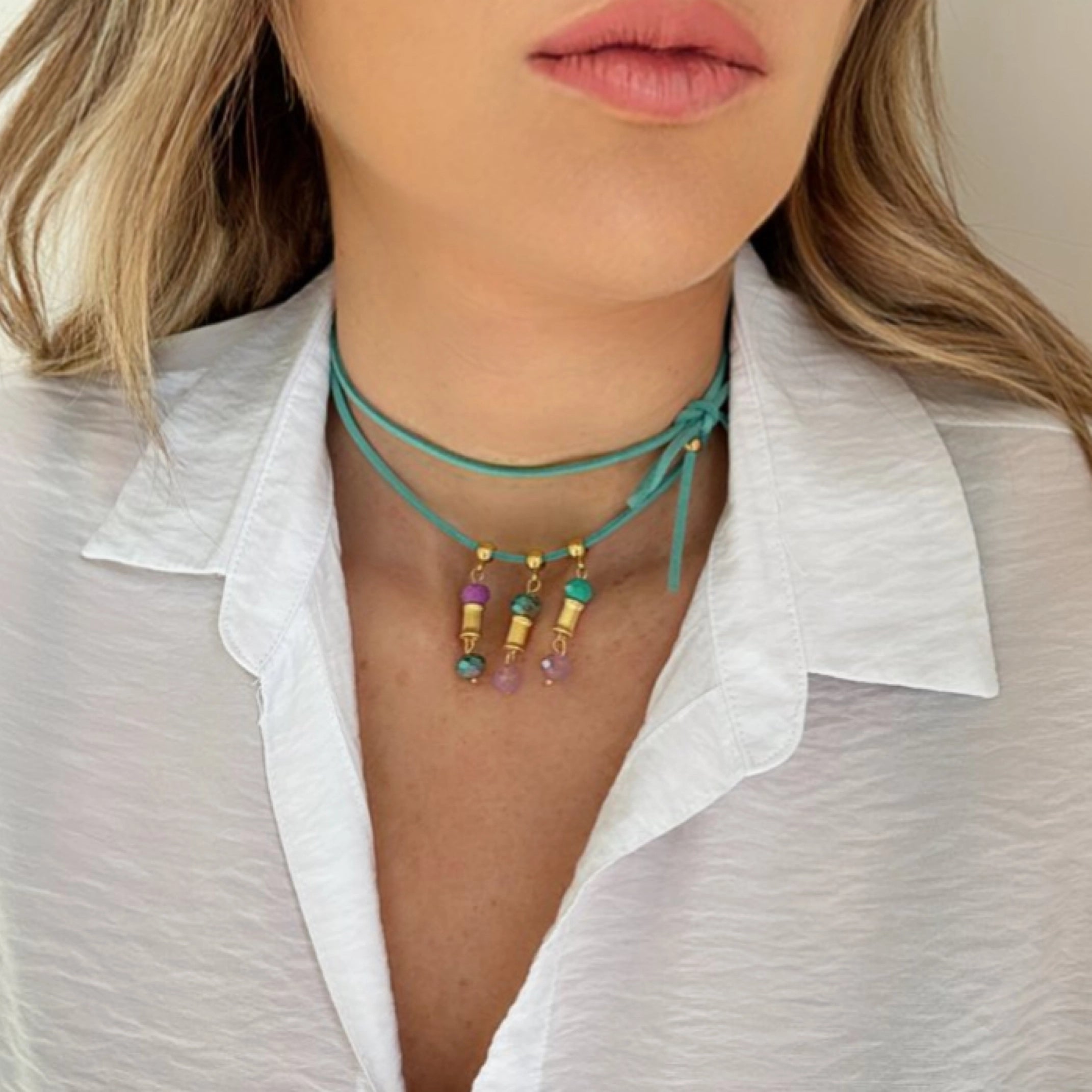 Collana Choke lavender