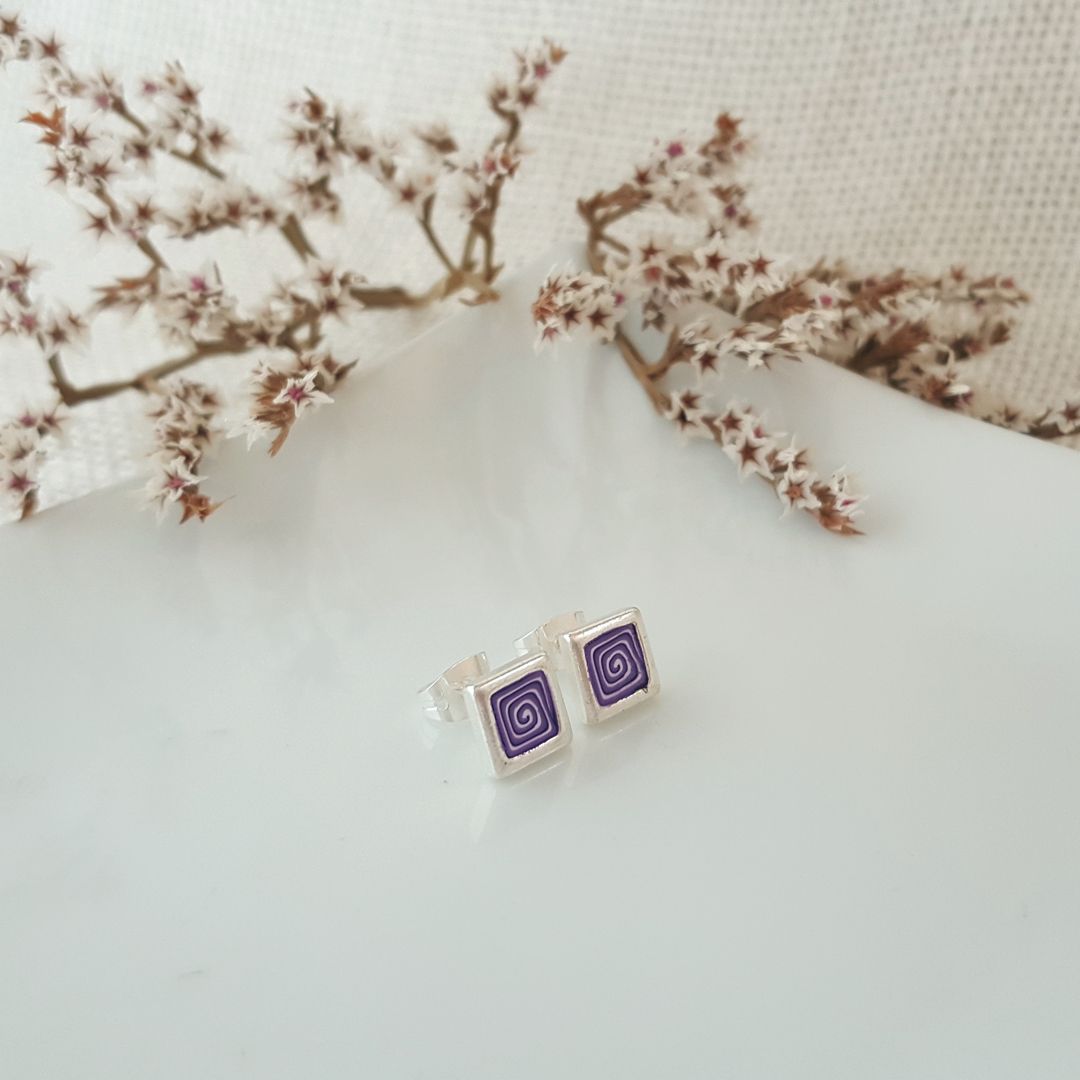 Orecchini bottone Spirale