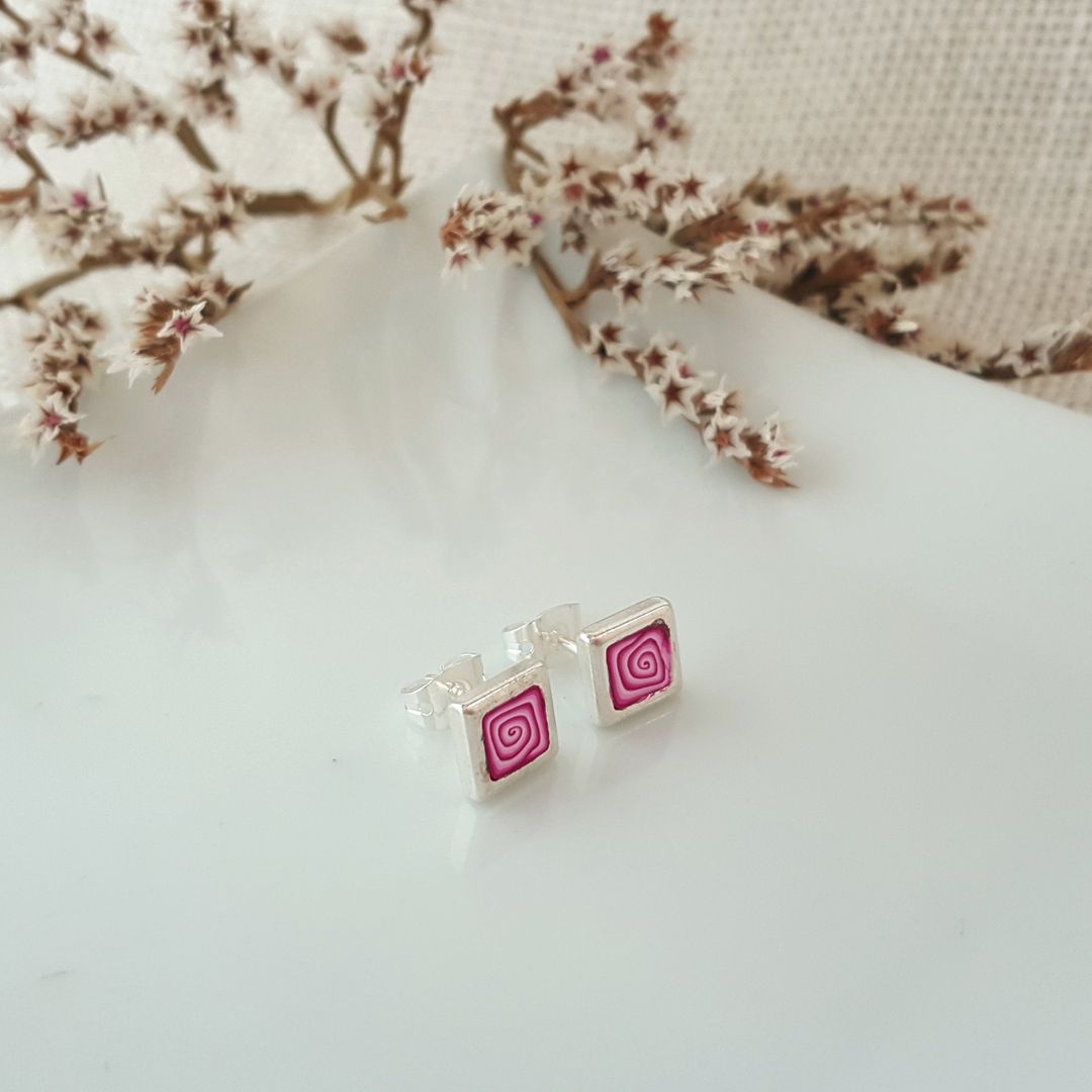 Orecchini bottone Spirale