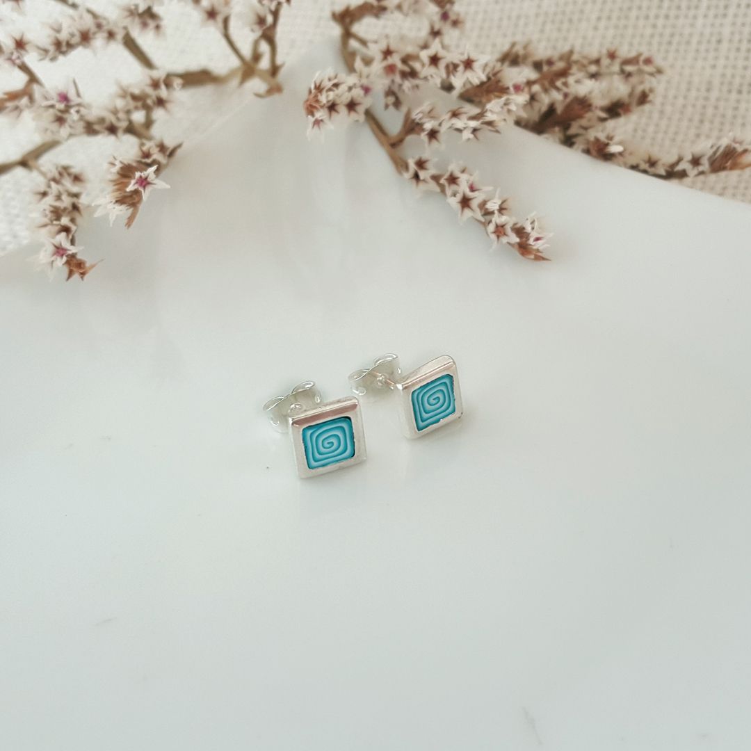 Orecchini bottone Spirale