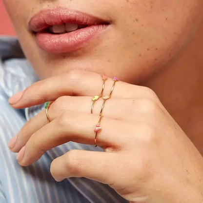 Gioielli artigianali Anello Cuore Rosa