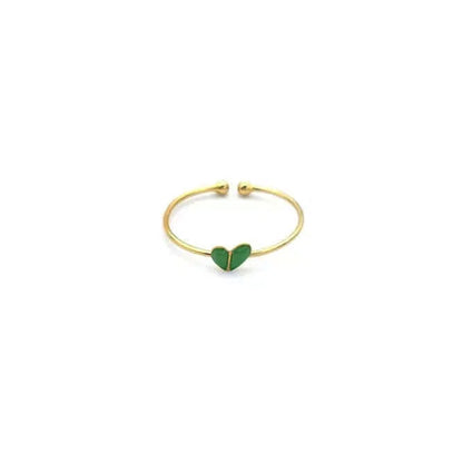 Gioielli artigianali Anello Cuore Verde