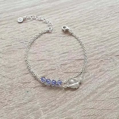 Gioielli artigianali Bracciale Swarovski Leaf