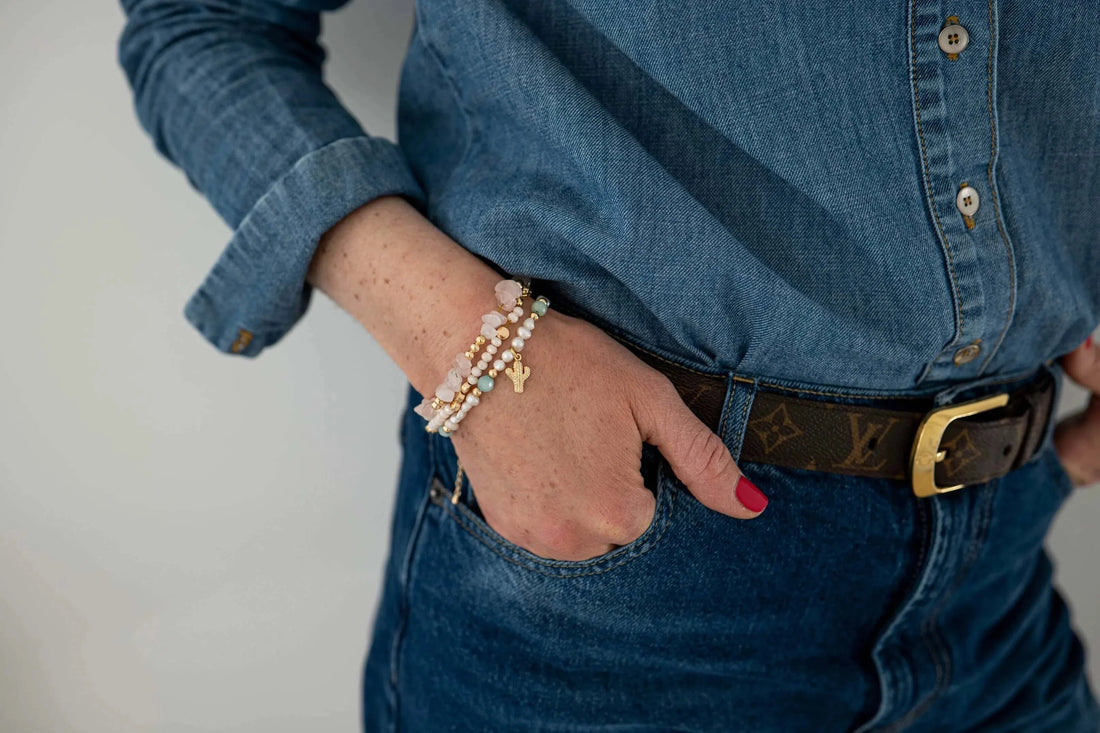 Gioielli artigianali Bracciale Quarzo Rosa