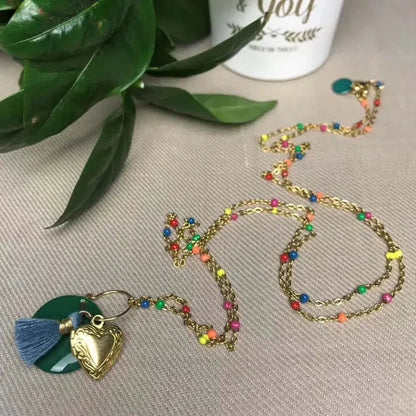 Gioielli artigianali Copia del Collana My Tiny Heart Green