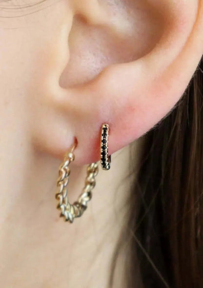 Gioielli artigianali Orecchini Creole Nero