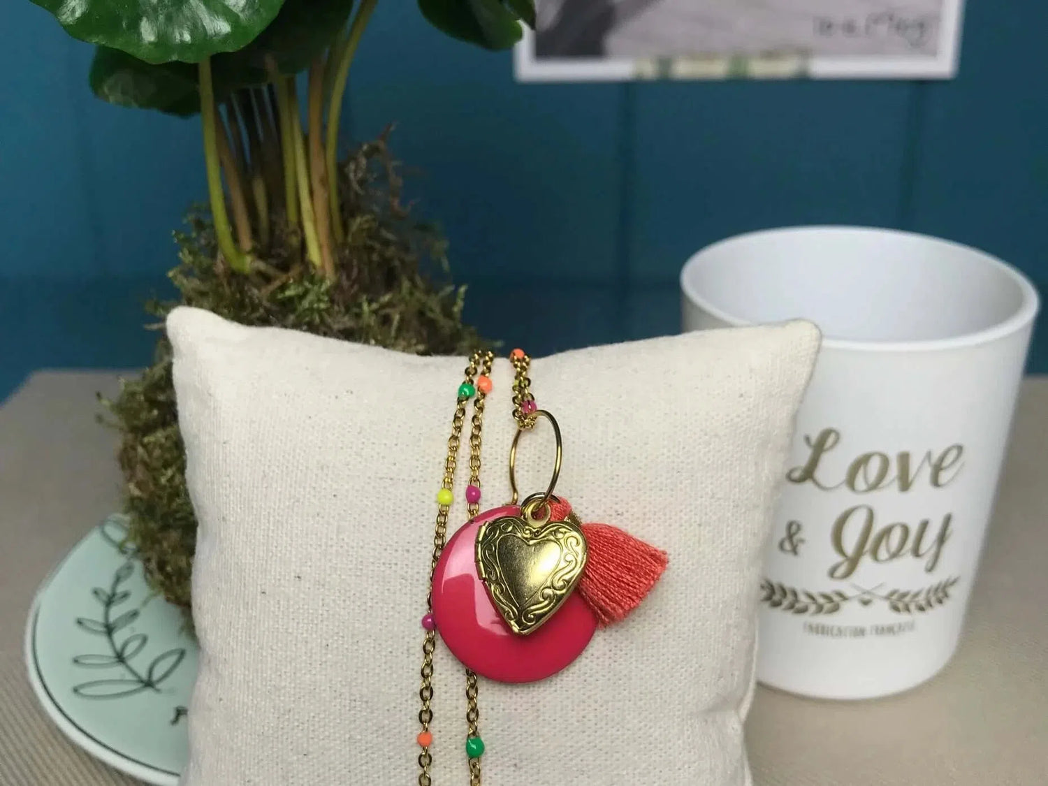 Gioielli artigianali Copia del Collana My Tiny Heart Green